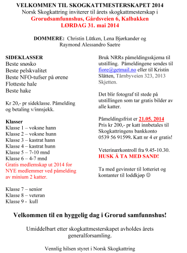 Skogkattmesterskapet 2014